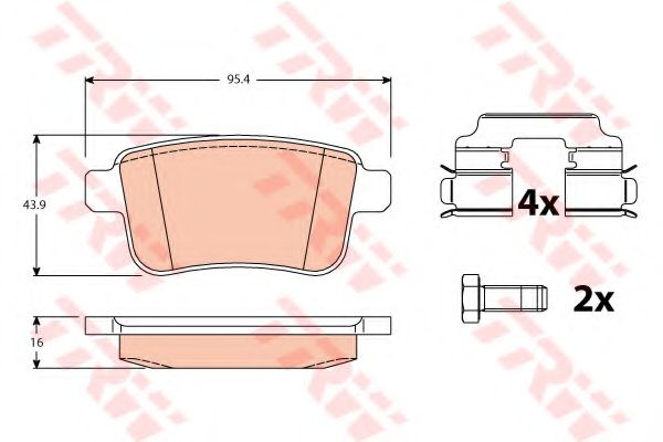 set placute frana,frana disc