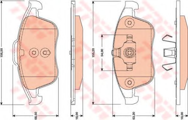 set placute frana,frana disc