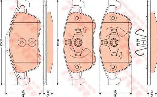 set placute frana,frana disc