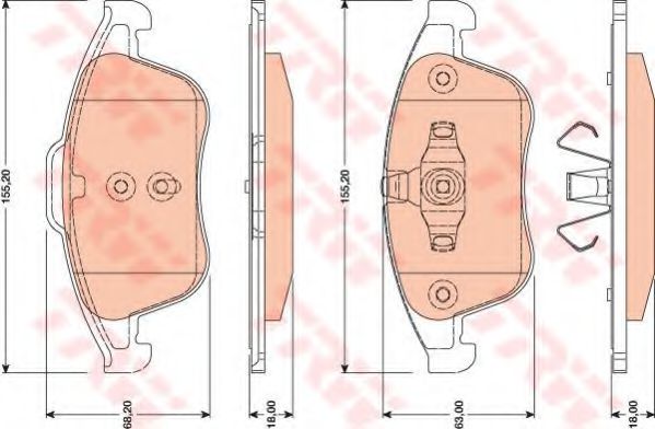 set placute frana,frana disc