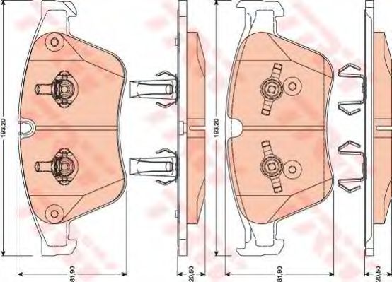 set placute frana,frana disc