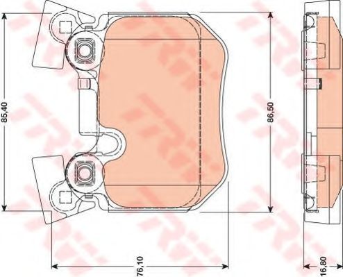 set placute frana,frana disc