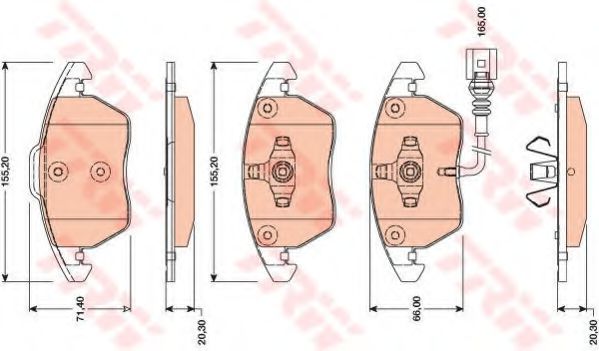 set placute frana,frana disc