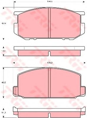 set placute frana,frana disc