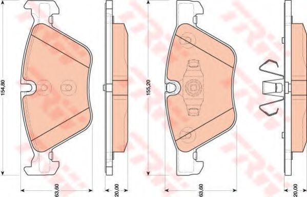 set placute frana,frana disc