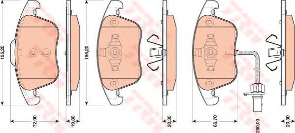 set placute frana,frana disc