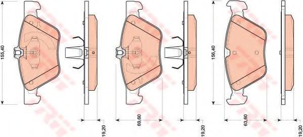 set placute frana,frana disc