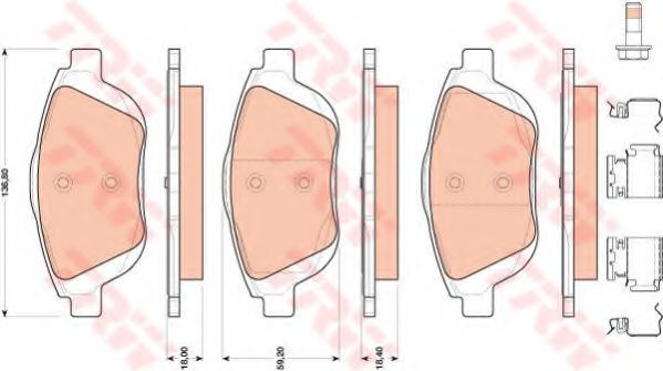 set placute frana,frana disc