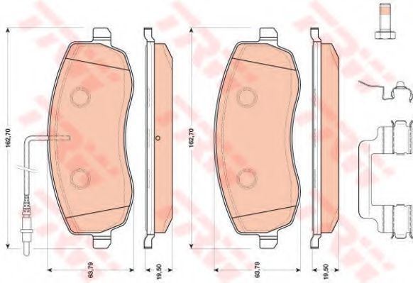 set placute frana,frana disc