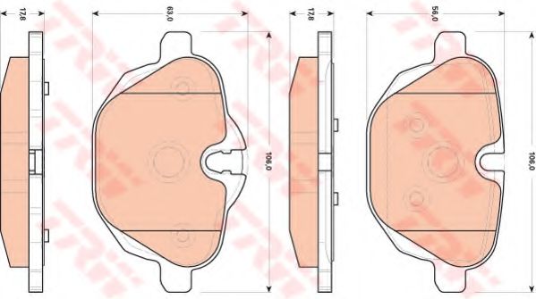 set placute frana,frana disc