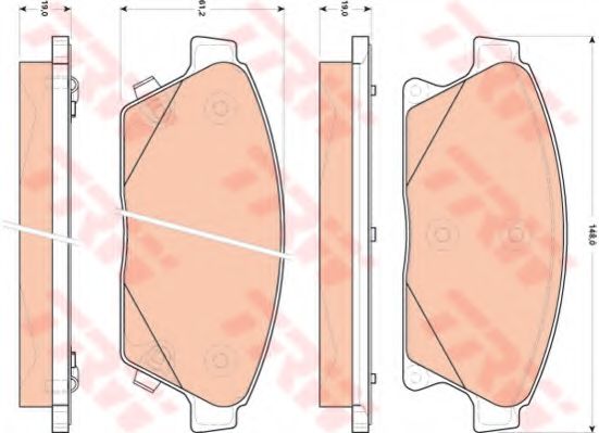 set placute frana,frana disc