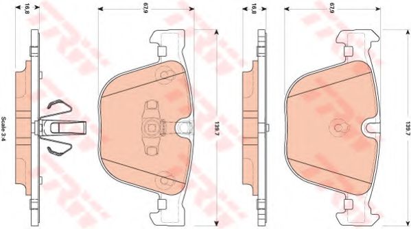 set placute frana,frana disc