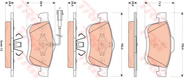 set placute frana,frana disc