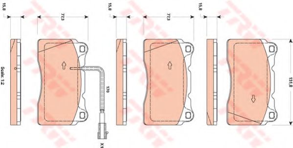 set placute frana,frana disc