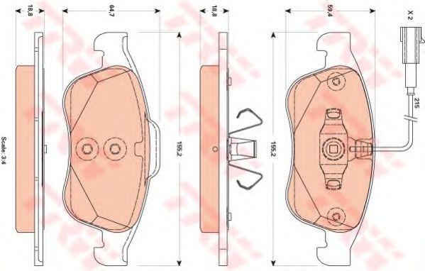 set placute frana,frana disc