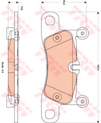 set placute frana,frana disc