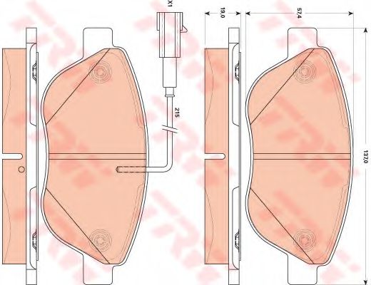 set placute frana,frana disc