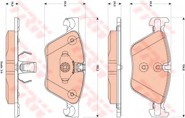 set placute frana,frana disc