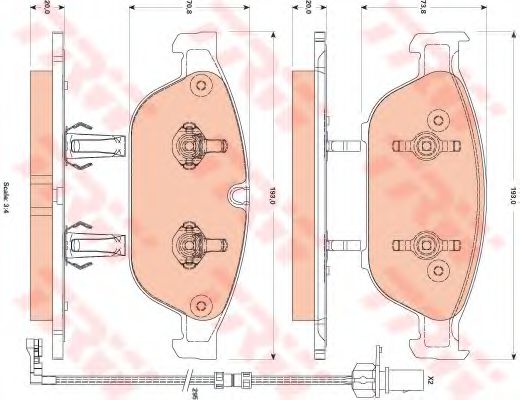 set placute frana,frana disc