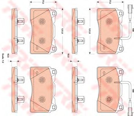 set placute frana,frana disc