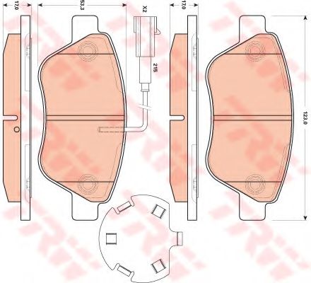 set placute frana,frana disc