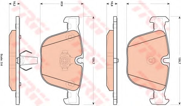 set placute frana,frana disc