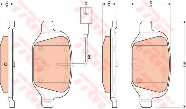 set placute frana,frana disc