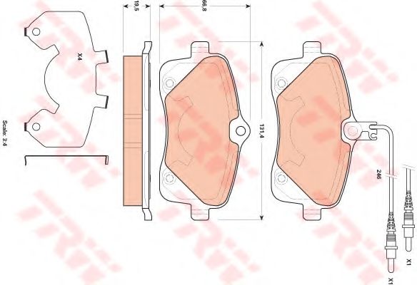 set placute frana,frana disc