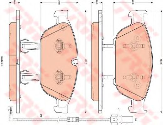 set placute frana,frana disc