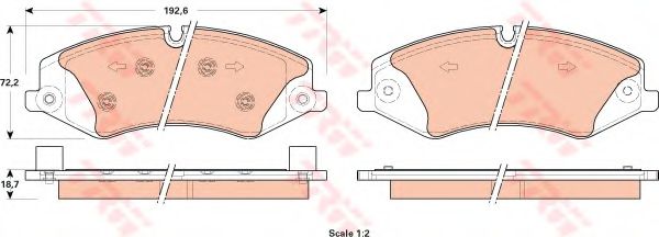 set placute frana,frana disc