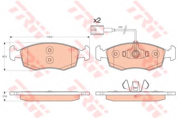 set placute frana,frana disc