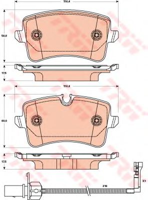 set placute frana,frana disc