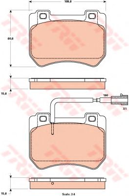 set placute frana,frana disc