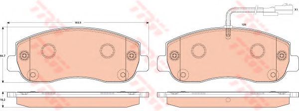 set placute frana,frana disc