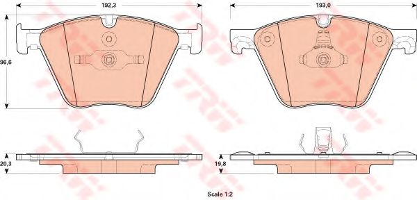 set placute frana,frana disc