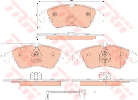 set placute frana,frana disc