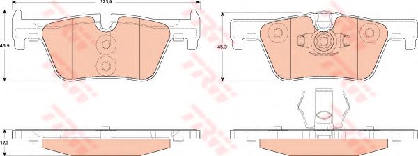 set placute frana,frana disc