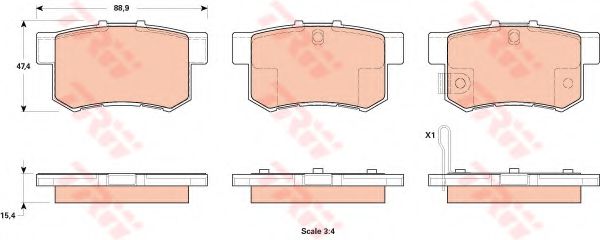 set placute frana,frana disc