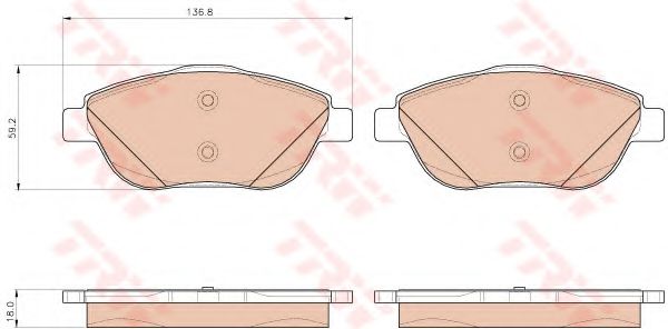 set placute frana,frana disc