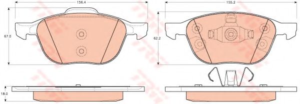 set placute frana,frana disc