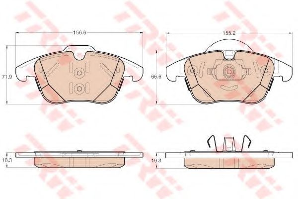 set placute frana,frana disc