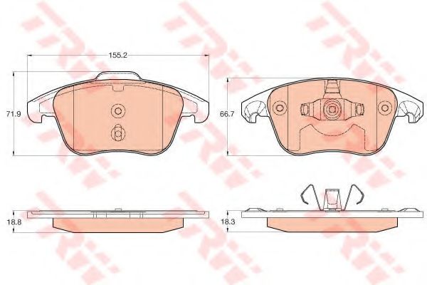 set placute frana,frana disc