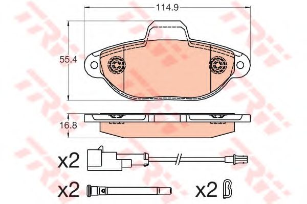 set placute frana,frana disc