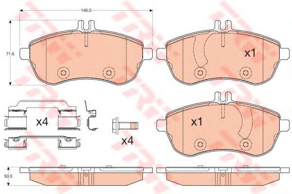 set placute frana,frana disc