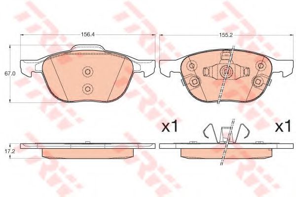 set placute frana,frana disc