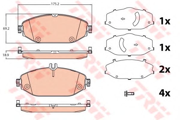 set placute frana,frana disc