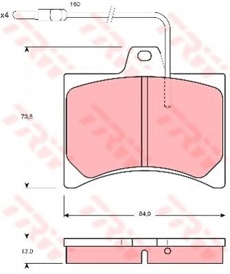 set placute frana,frana disc