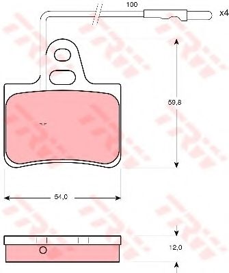 set placute frana,frana disc