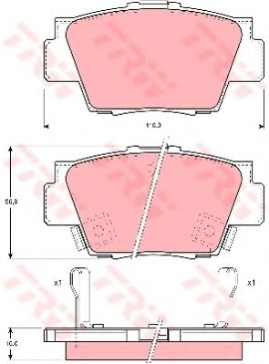 set placute frana,frana disc