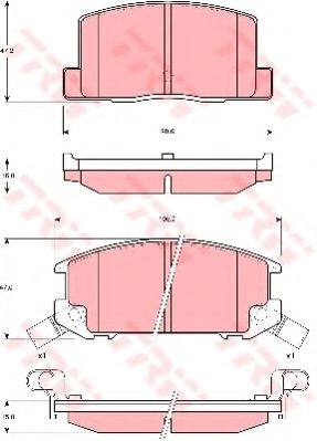 set placute frana,frana disc